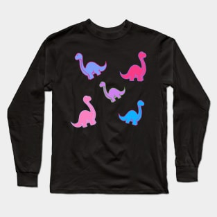 Multicolored dinosaurs for creativity Long Sleeve T-Shirt